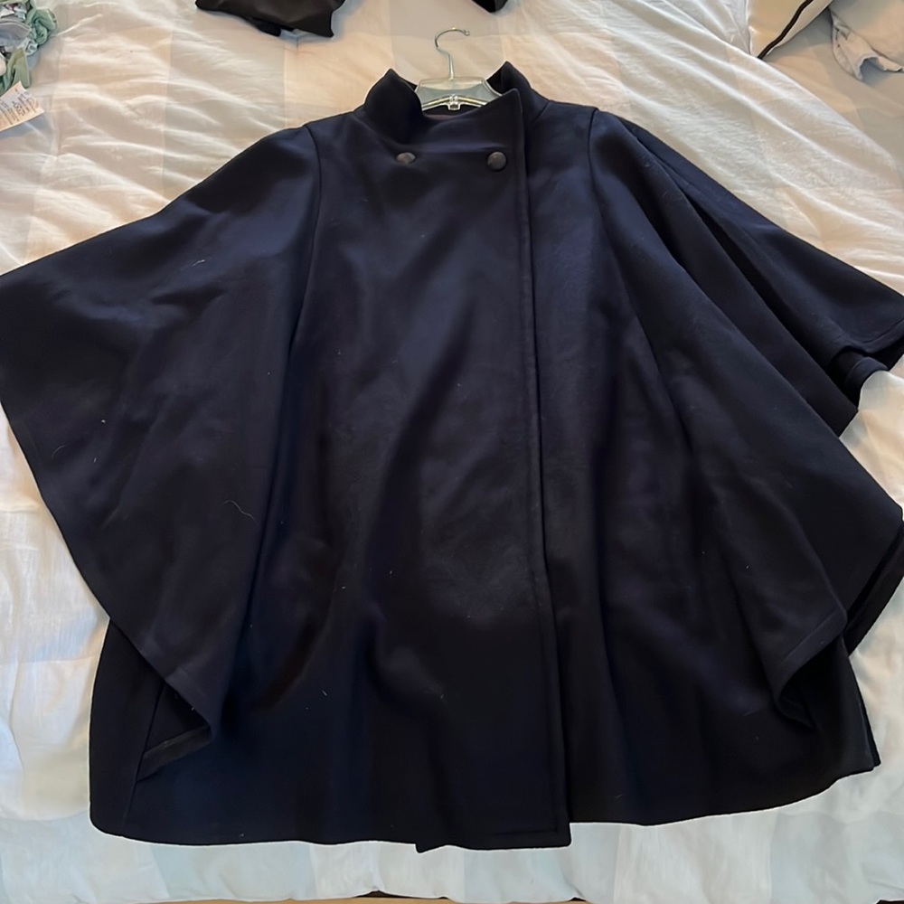 Wool maternity poncho